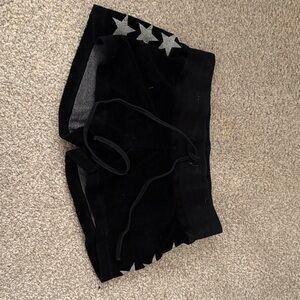 Black Women's Shorts with Star Design